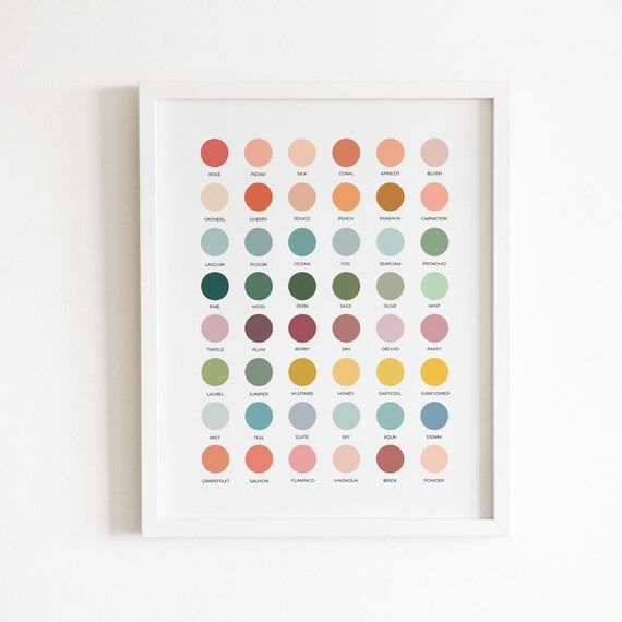 Color Dots Art Print, Classroom Art, Classroom Decor, Playroom Decor, Art Lover Print, Kids Room ... | Etsy (US)