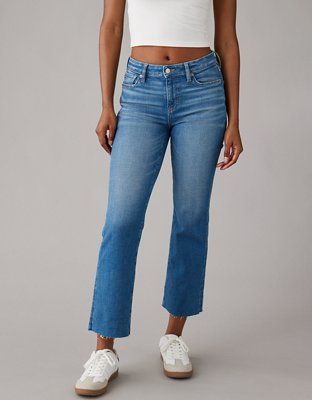 AE Stretch High-Waisted Kick Bootcut Crop Jean | American Eagle Outfitters (US & CA)
