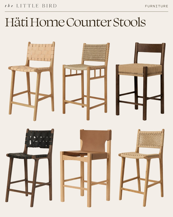 Elevate your kitchen with these stylish Häti Home counter stools!