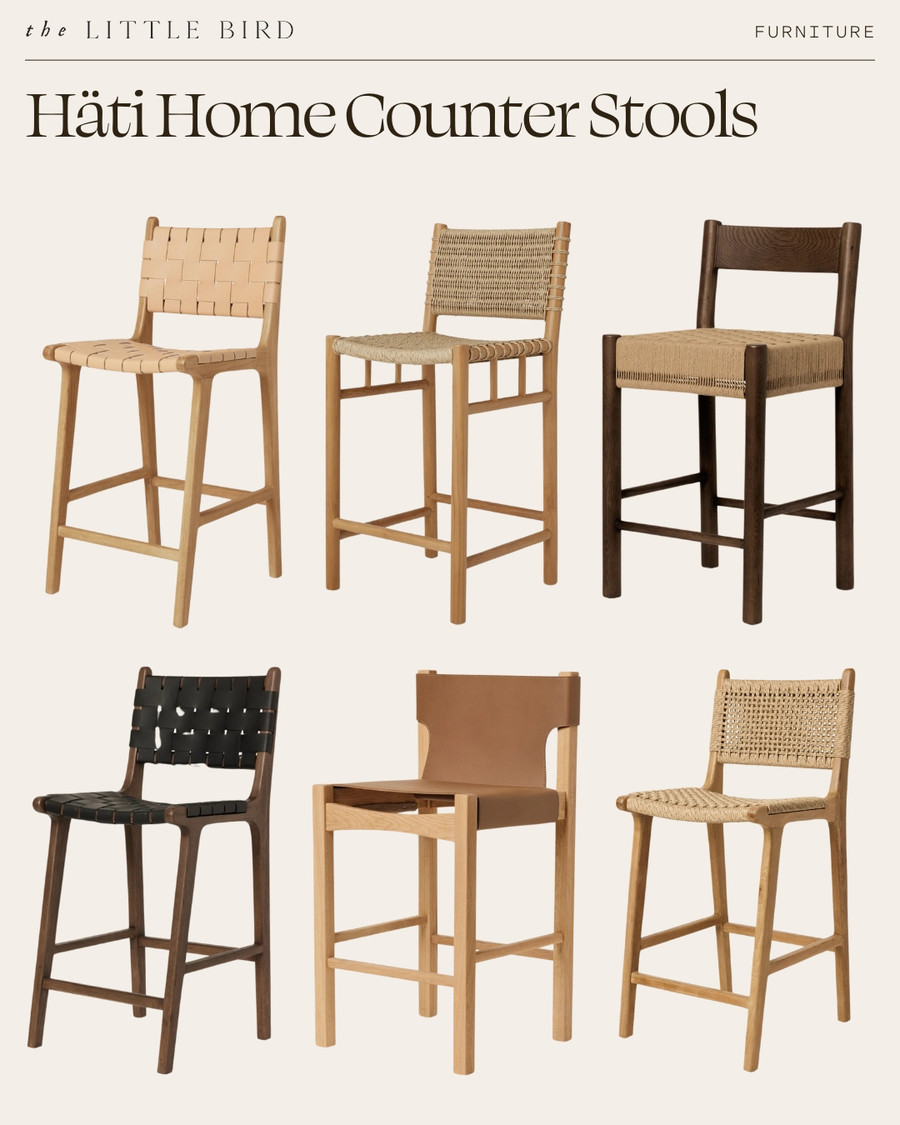Elevate your kitchen with these stylish Häti Home counter stools!
