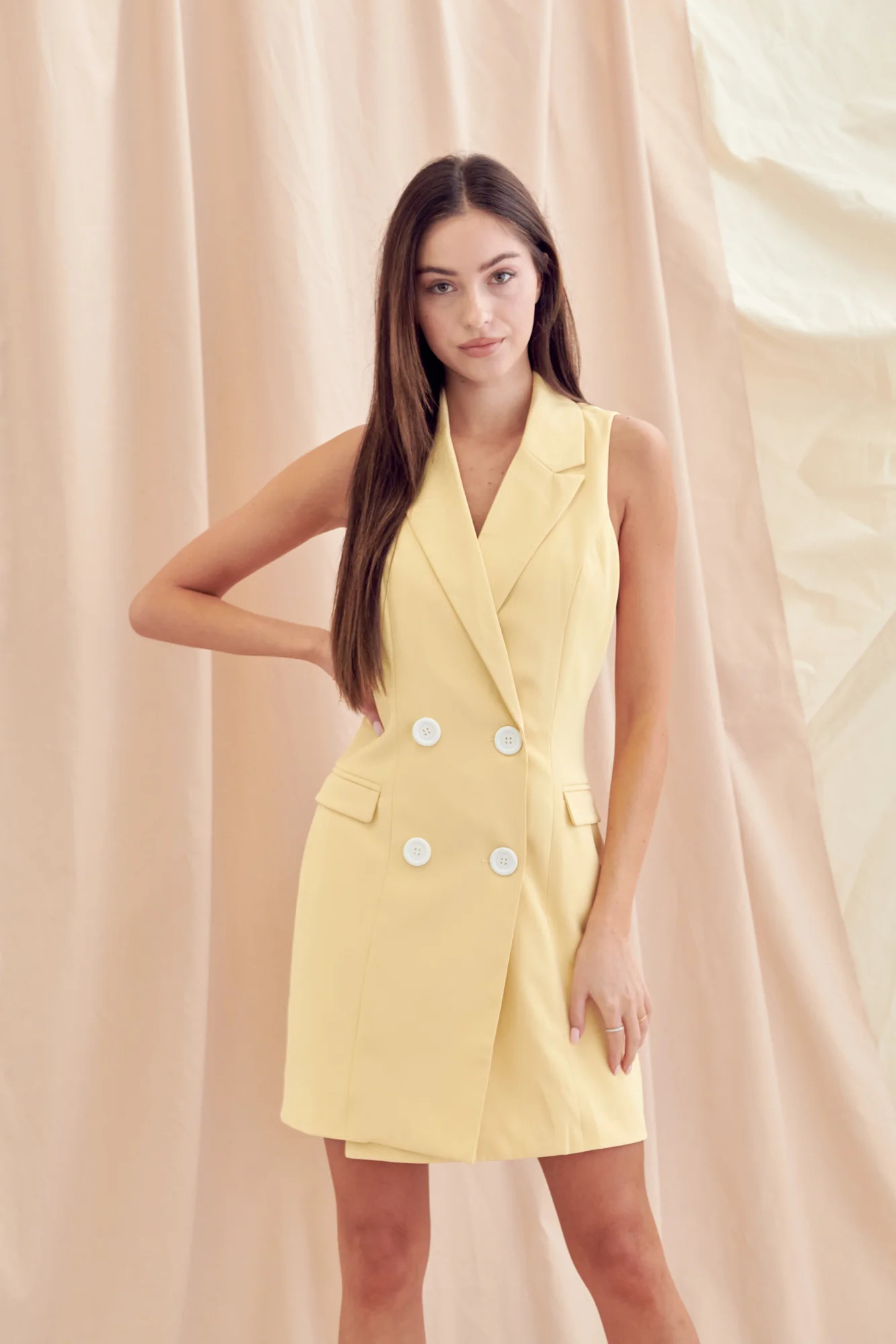 Fore Women's Sleeveless Blazer Dress in Yellow Large Lord & Taylor | Lord & Taylor
