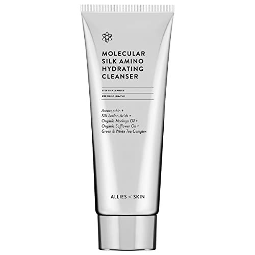 Allies of Skin Molecular Silk Amino Hydrating Cleanser: Hyaluronic Acid, Ceramides, Safflower & Moringa Oils. Nourishes, Conditions & Repairs 100 ml/2.4 oz | Amazon (US)