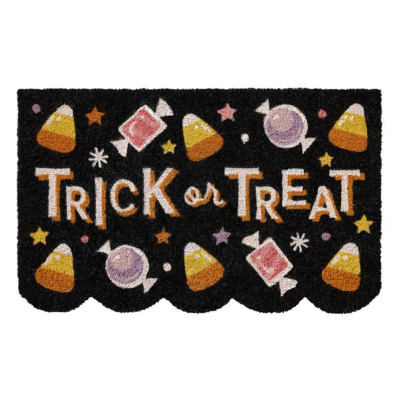 Scalloped Trick or Treat Coir Mat, 18x30 | At Home