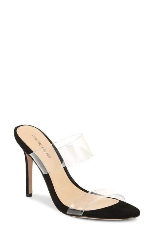 Veronica Beard Asha 95 Sandal in Black/clear at Nordstrom, Size 7.5 | Nordstrom