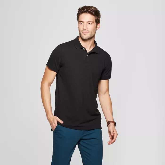 Men's Standard Fit Short Sleeve Loring Polo T-Shirt - Goodfellow & Co | Target