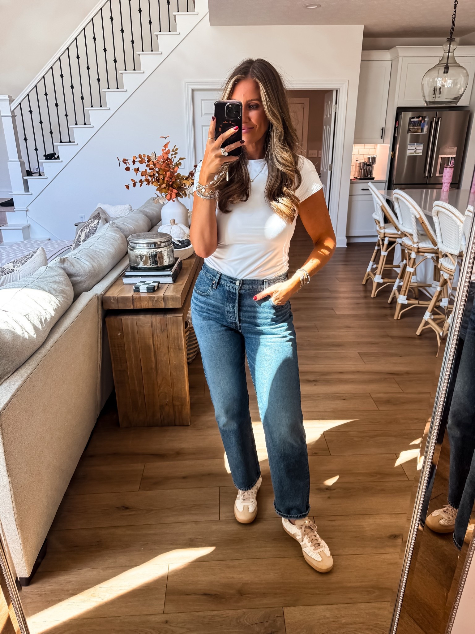 Amazon jeans  size 29
Amazon tshirt size large but I could do a M 

#LTKFindsUnder50 #LTKOver40 #LTKSeasonal