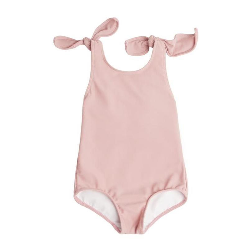Minnow Tie Knot One Piece, Rose | Maisonette