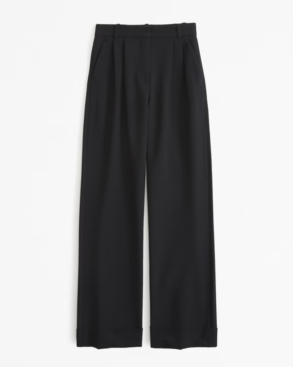 Women's A&F Sloane Tailored Cuffed Pant | Women's New Arrivals | Abercrombie.com | Abercrombie & Fitch (US)