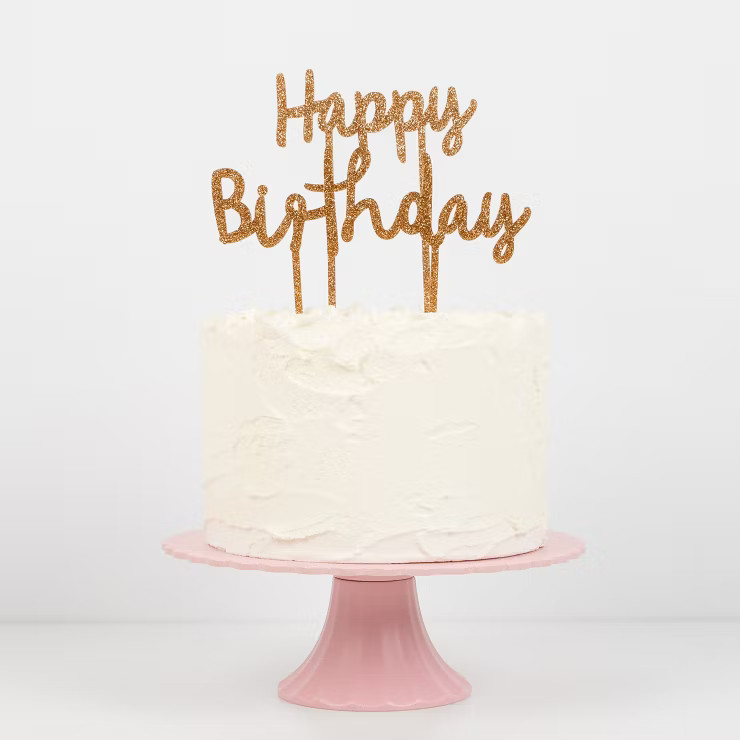 Meri Meri Happy Birthday Acrylic Toppers (Pack of 2) | Target