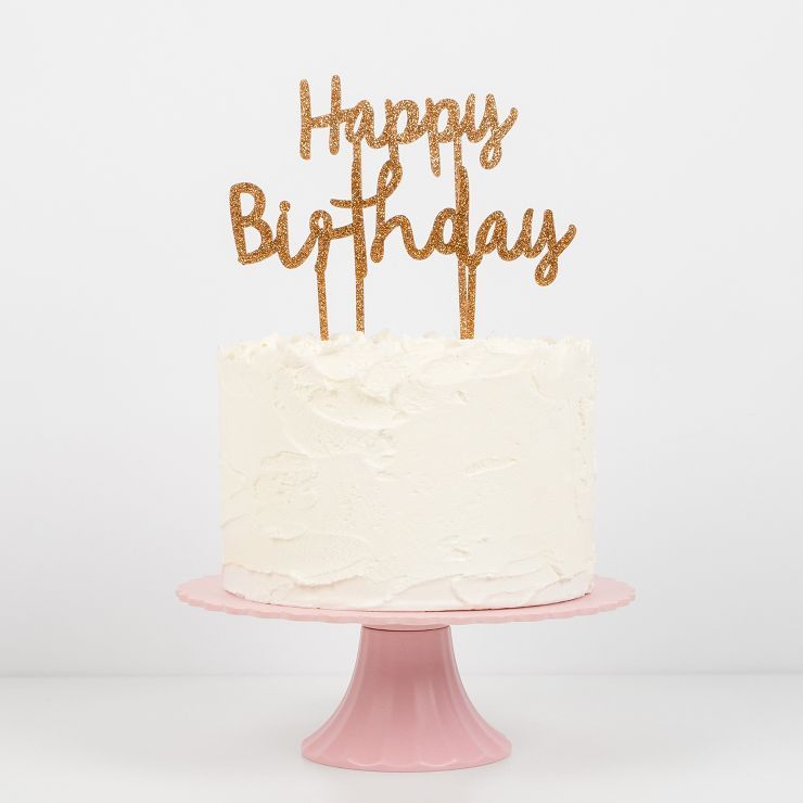 Meri Meri Happy Birthday Acrylic Toppers (Pack of 2) | Target