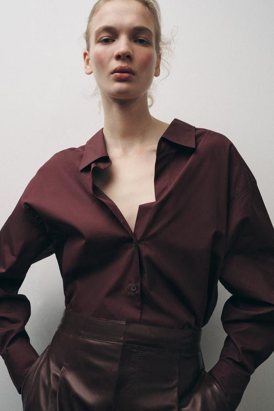 POPLIN SHIRT ZW COLLECTION | Zara US