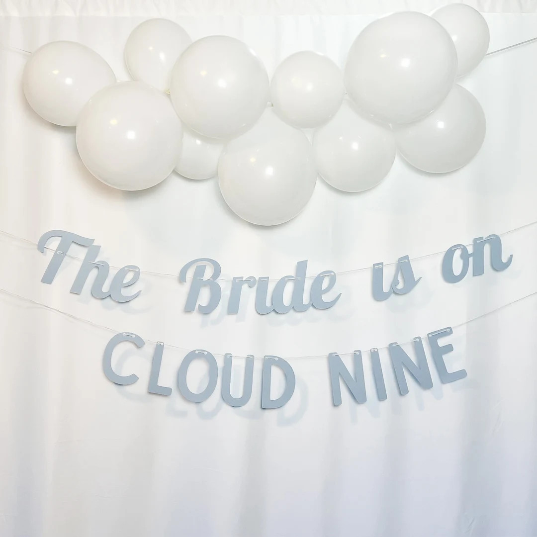 Bride on Cloud Nine Banner: Bridal Shower Photo Backdrop - Etsy | Etsy (US)