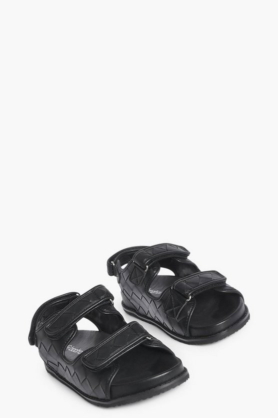 Woven Double Strap Sporty Dad Sandal | Boohoo.com (US & CA)