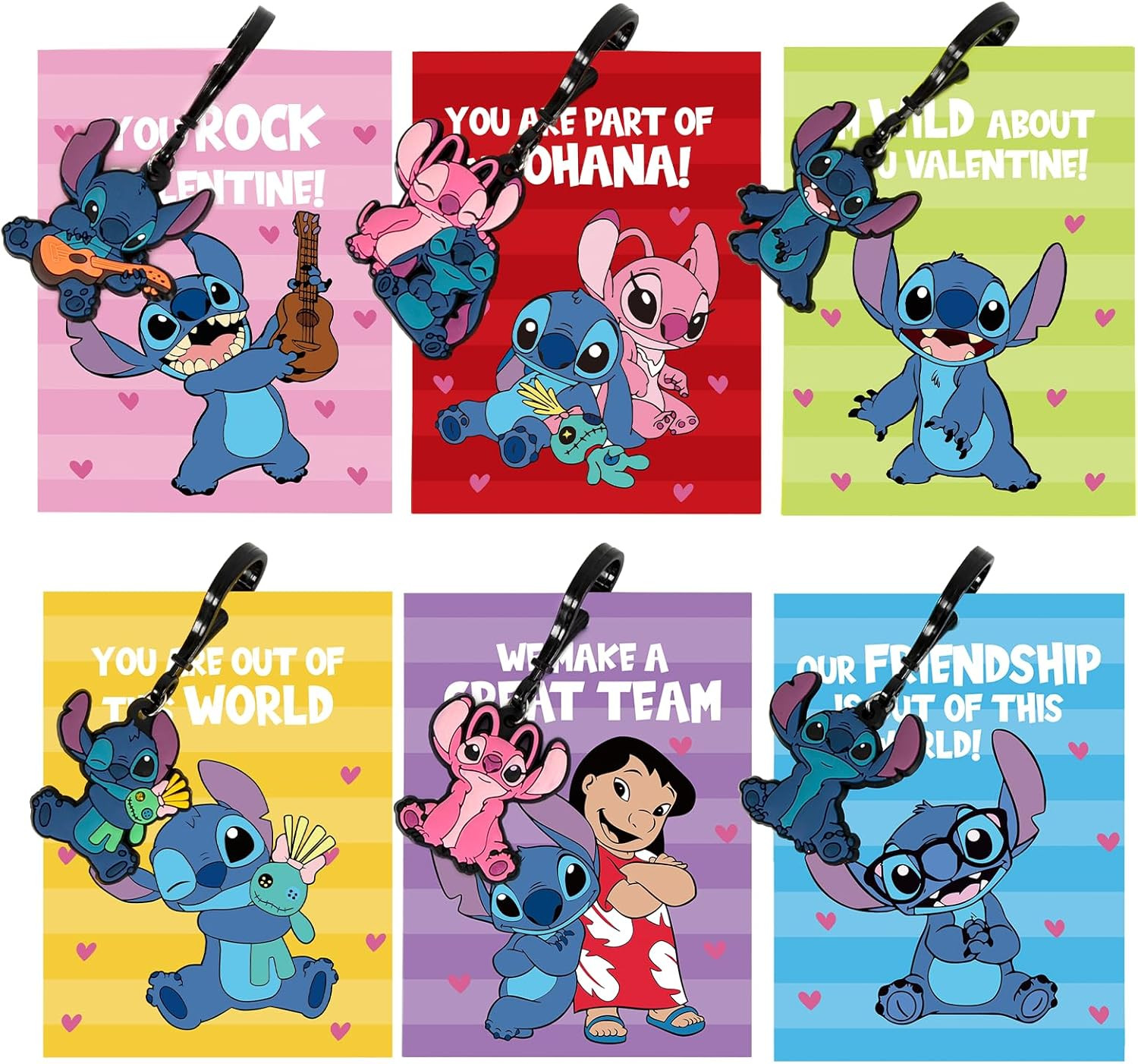 Valentines Day Gifts for Kids, Pack of 24 Valentines Cards for Kids with Cute Keychains, Valentin... | Amazon (US)