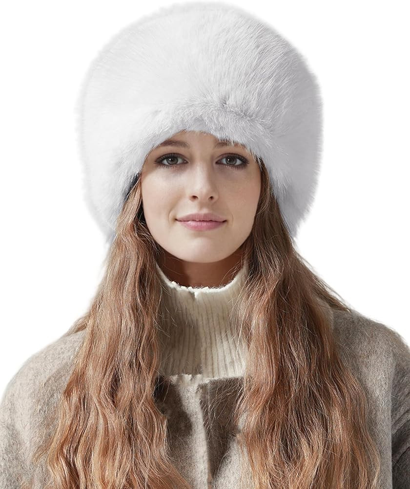 Lina & Lily Women's Winter Cossack Hat Russian Style Long Pile Faux Fur | Amazon (CA)