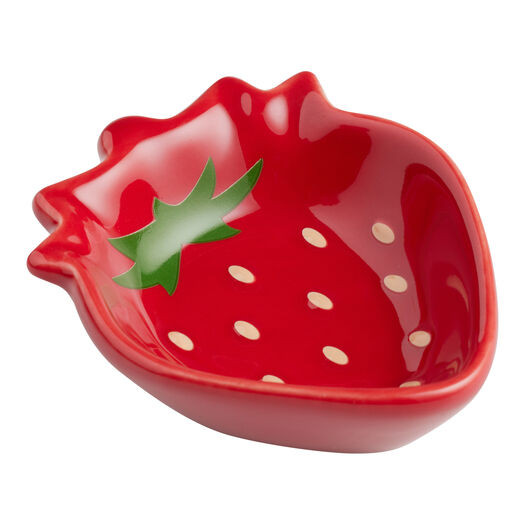 Ceramic Strawberry Figural Pinch Bowl Set of 2 by World Market | World Market