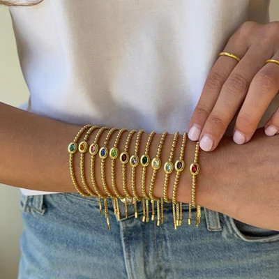 Valerie Bezel Pisa Bracelet - Crystal | BaubleBar