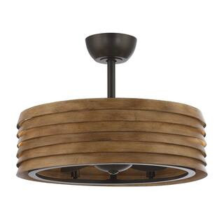 IHOMEadore 24.4 in. Indoor Brown Caged Ceiling Fan with Remote MDA560706CA110V - The Home Depot | The Home Depot
