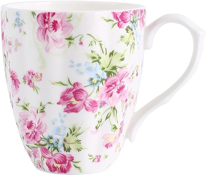 Mailandy Cute Coffee Mugs for Women Cute Mugs Bone China Flora Coffee Mug Teacups for Mon Women B... | Amazon (US)