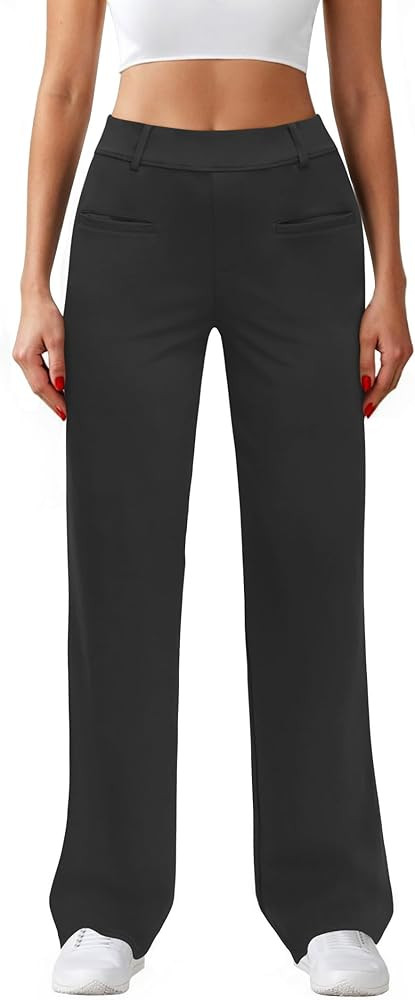 Wide Leg Dress Pants Womens High Waisted Work Pants Business Casual Outfits Office Slacks Trouser... | Amazon (US)