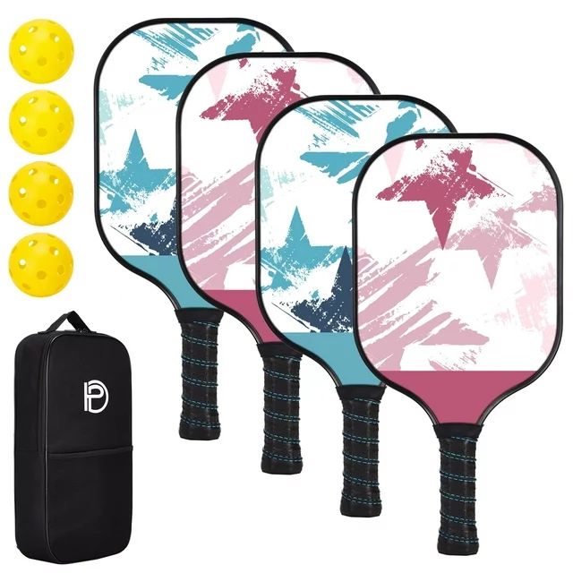 Wood Pickleball Paddles USAPA Approved Pickleball Set, 4 Rackets, Paddle Bag, 4 Balls | Walmart (US)