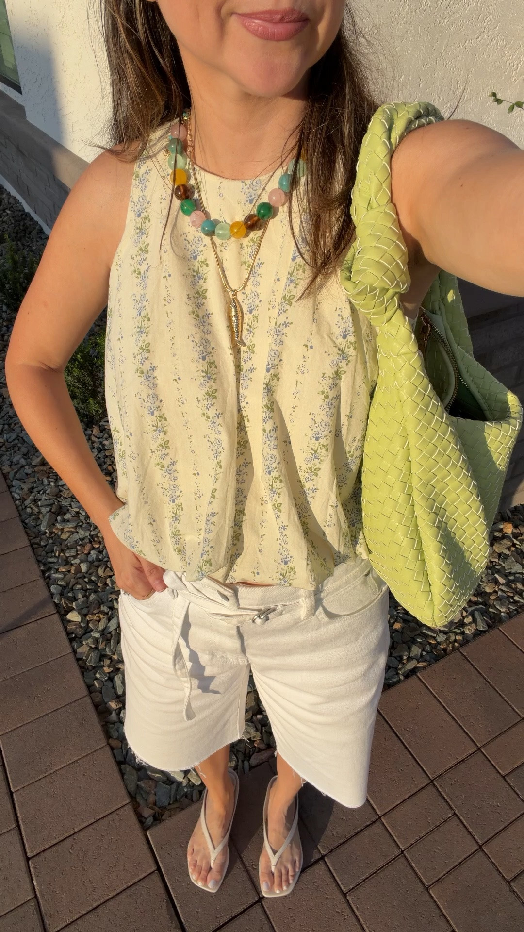 An actual pair of Bermuda shorts that look great on a petite frame ! Pair these longer shorts with a bubble tank top (xs) and white flats perfect summer outfit

Top XS 
Shorts 25

#LTKootd #LTKPetite
