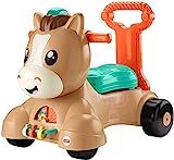 Amazon.com: Fisher-Price Walk Bounce & Ride Pony, Infant to Toddler Musical Walker and Ride-on To... | Amazon (US)