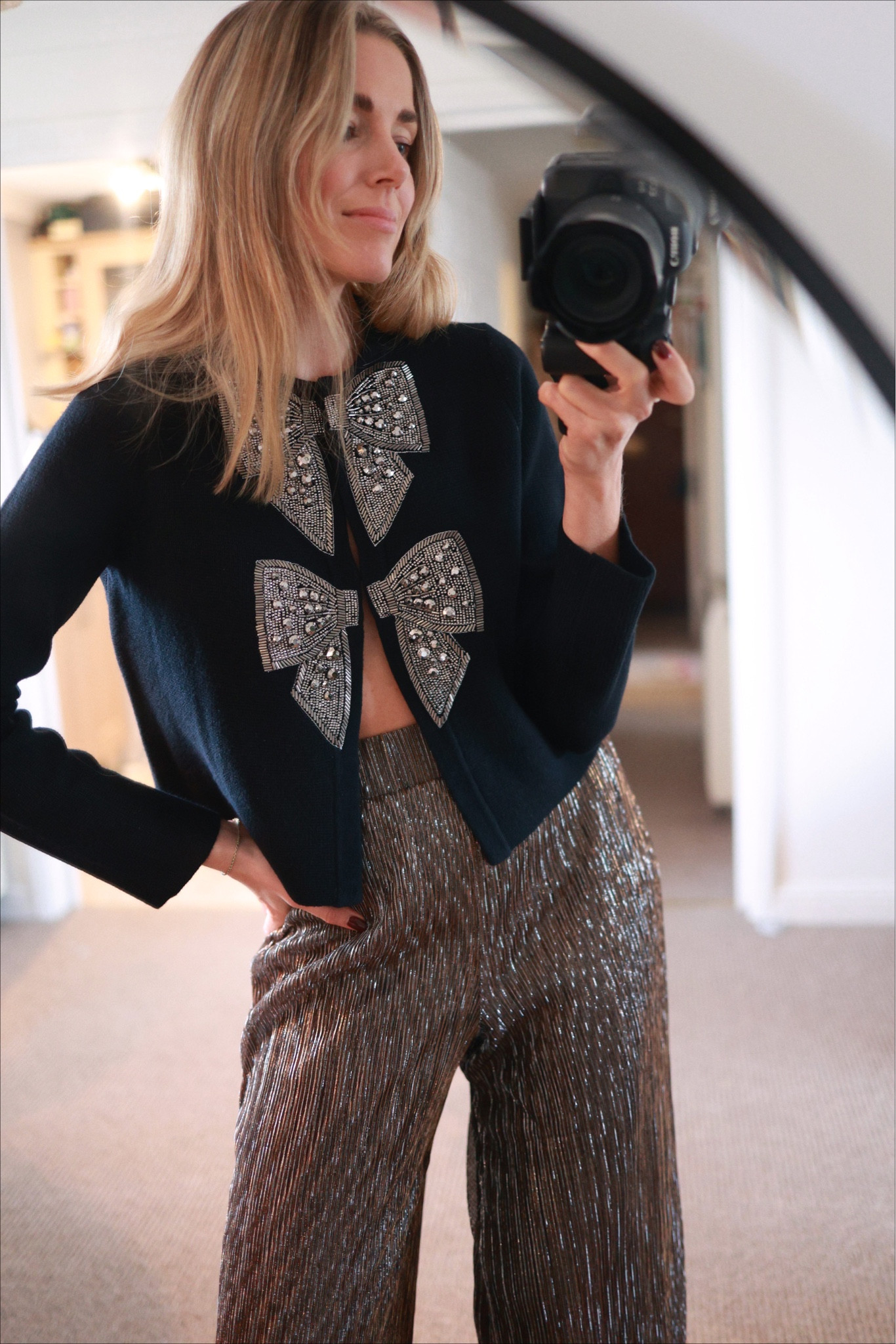 Christmas Day outfit
Christmas outfit 
Sparkly trousers 
Sparkly top 

#LTKSeasonal #LTKstyletip #LTKeurope