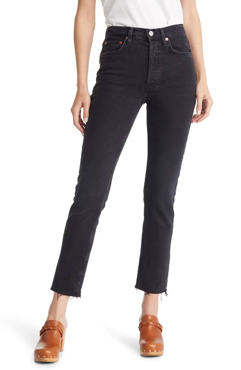 Re/Done High Waist Crop Stretch Denim Jeans | Nordstrom | Nordstrom