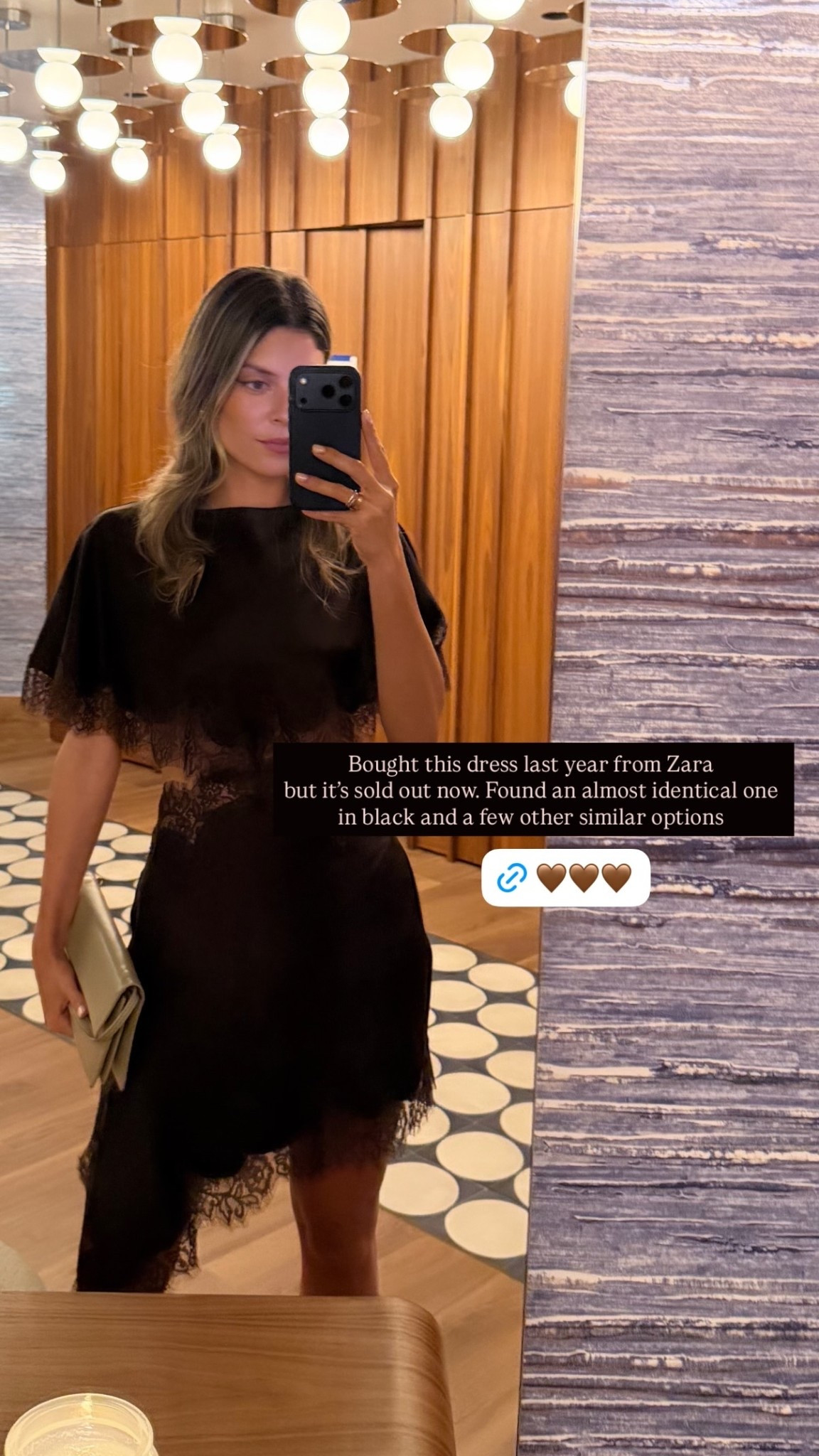 Bought this dress last year from Zara 
but it’s sold out now. Found an almost identical one 
in black and a few other similar options
