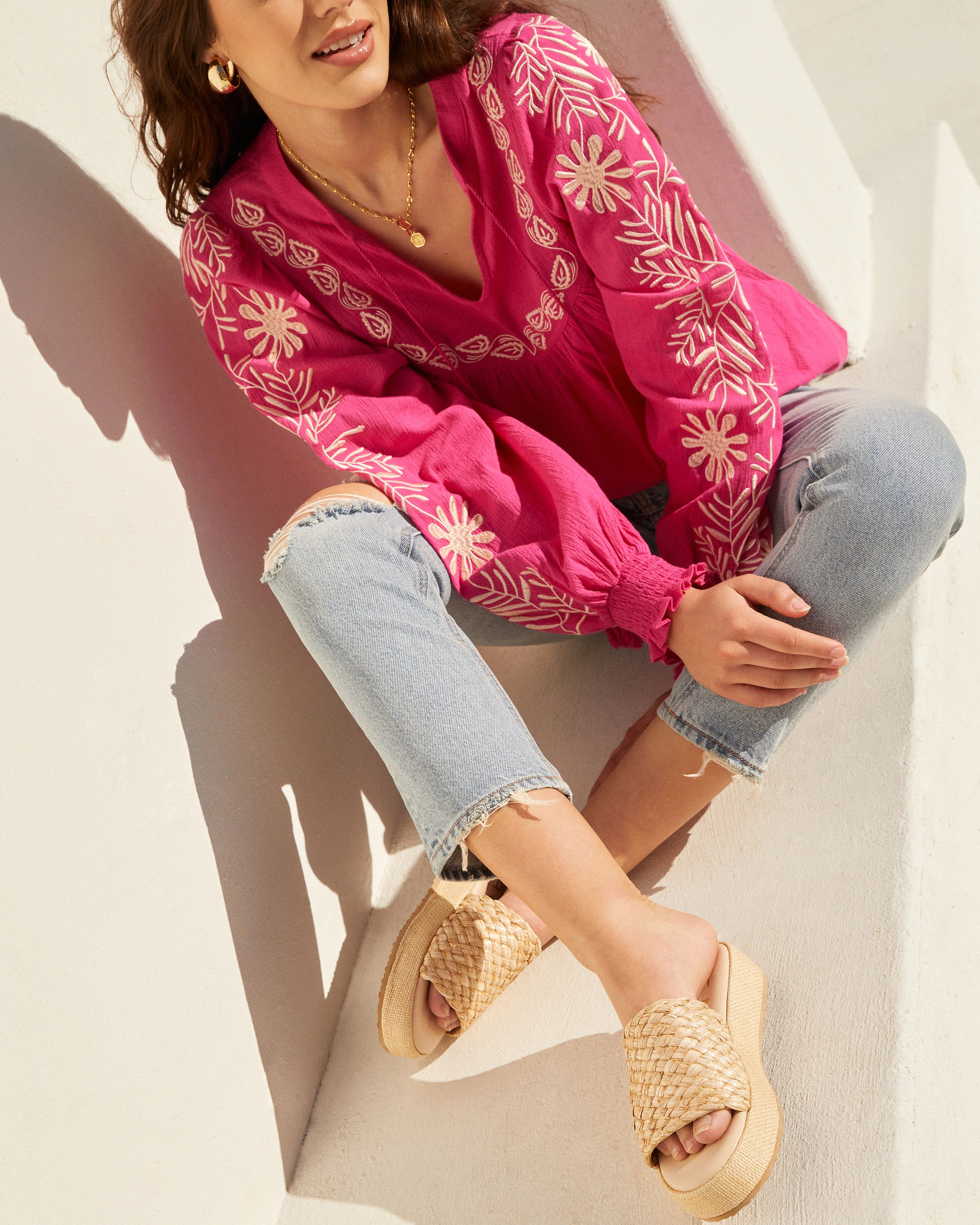 Lotus Braided Raffia Platform Sandals | VICI