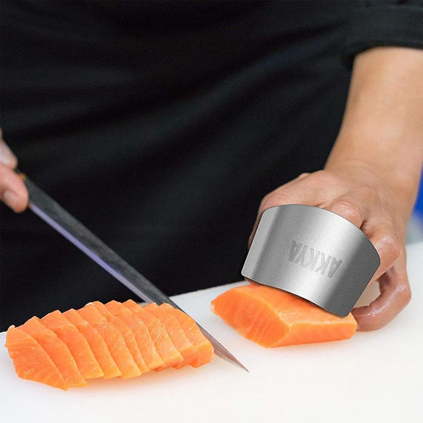 3 Pack Finger Guards for Cutting Kitchen Tool Stainless Steel Finger Guard Finger Protector Avoid Hu | Amazon (US)