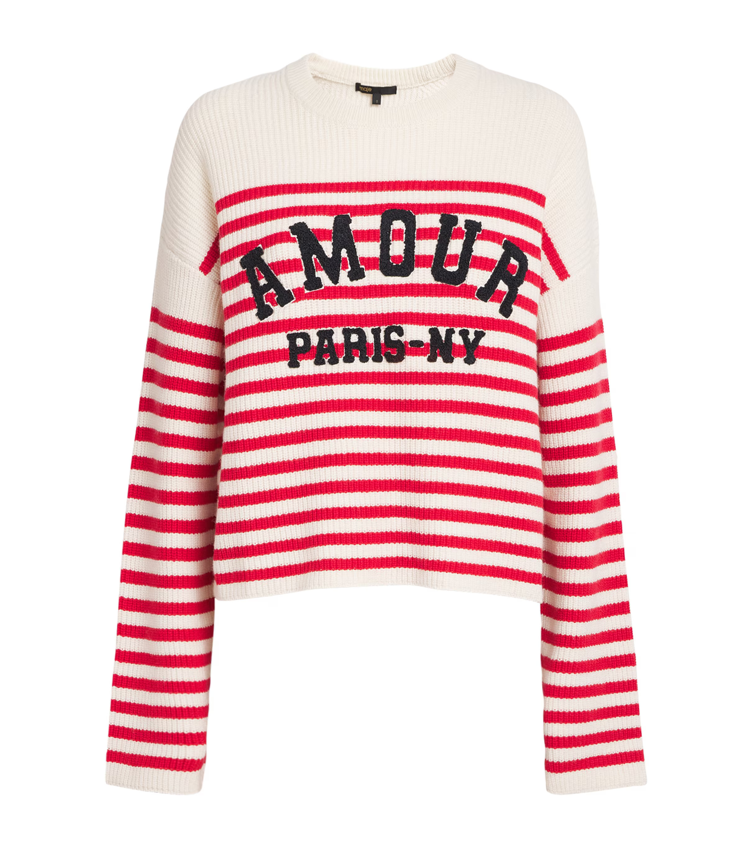 Maje Wool-Blend Amour Sweater | Harrods (US)