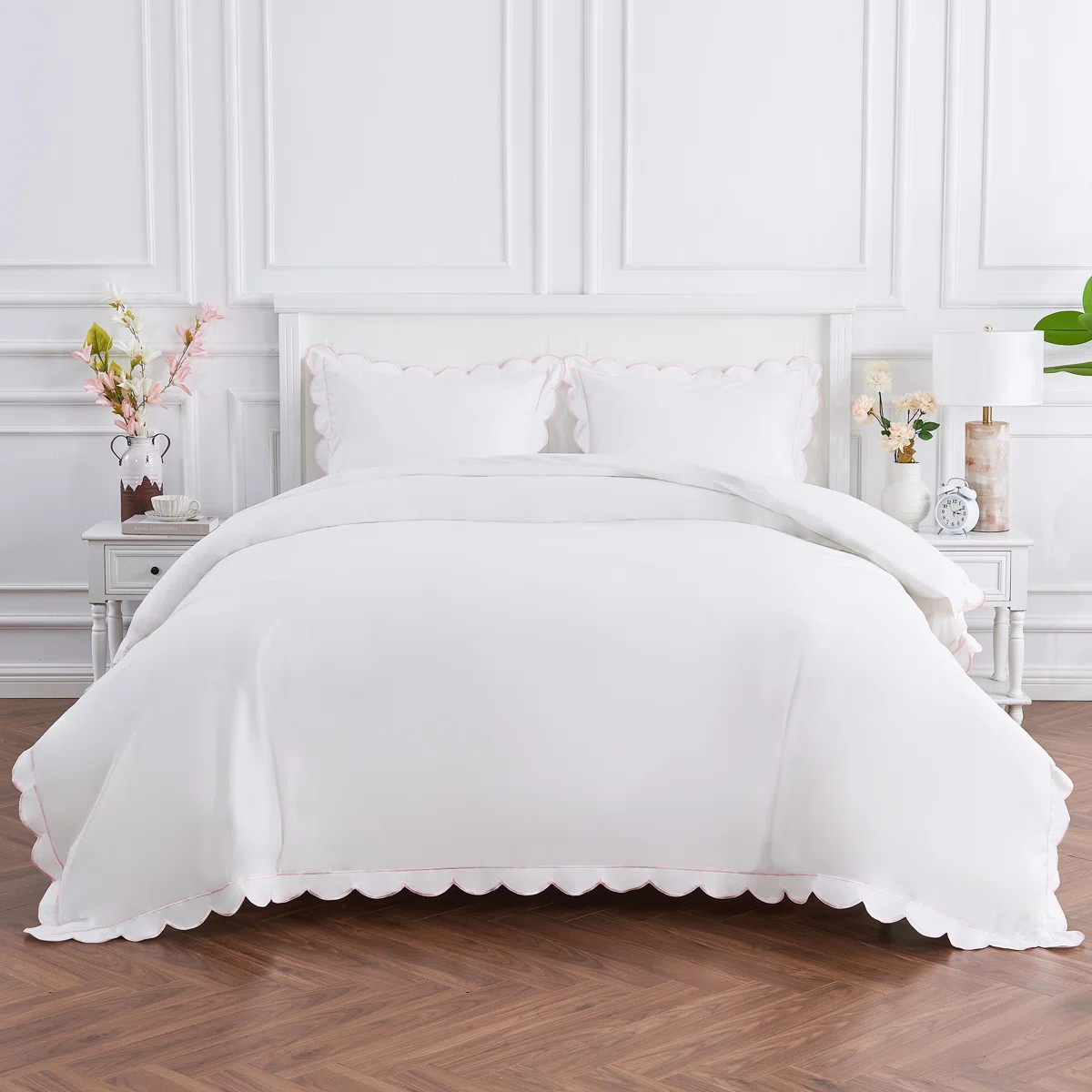 SCALLOP FRAME PERCALE DUVET SET | Wayfair North America