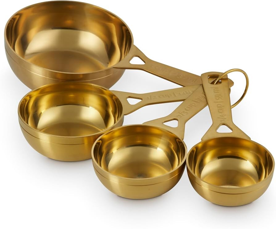 Le Creuset Stainless Steel Measuring Cups, Gold Finish, Set of 4 | Amazon (US)