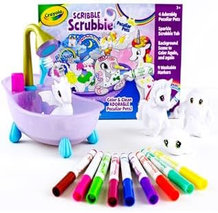 Crayola Scribble Scrubbie Peculiar Pets, Washable Pet Grooming Toy Set for Kids, DIY Toddler Arts... | Amazon (US)