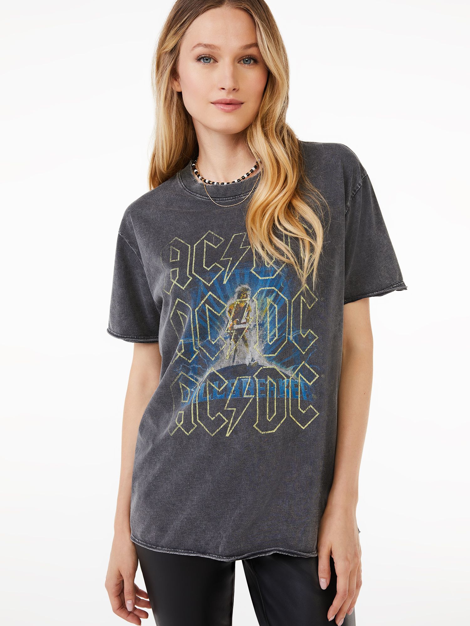 Scoop Women's AC/DC Ballbreaker Tour Graphic Short Sleeve T-Shirt | Walmart (US)