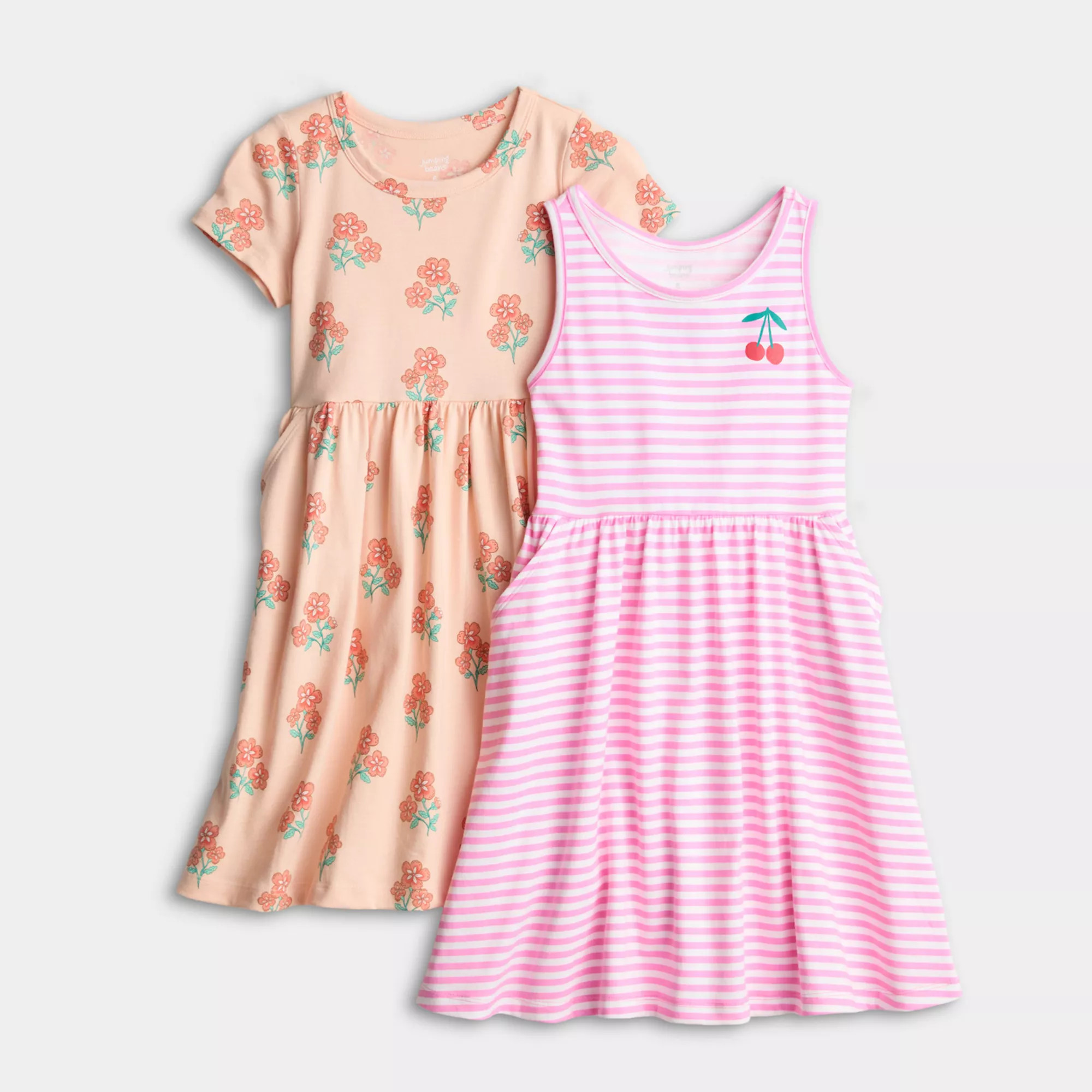 Baby & Toddler Girl Jumping Beans\u00ae 2-Piece Dress & Tank Dress Set | Kohl's