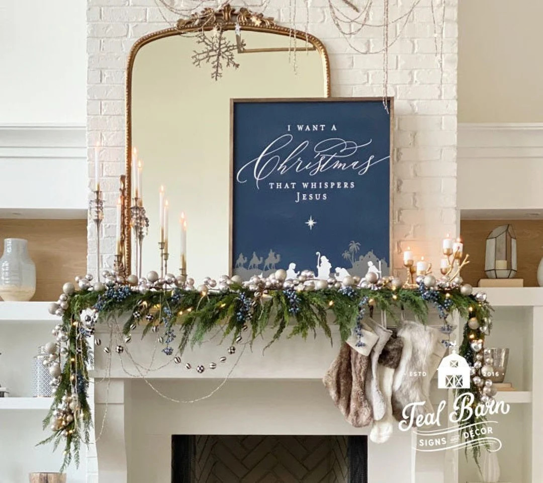 A Christmas That Whispers Jesus Nativity Art Print Farmhouse Style - Etsy | Etsy (US)