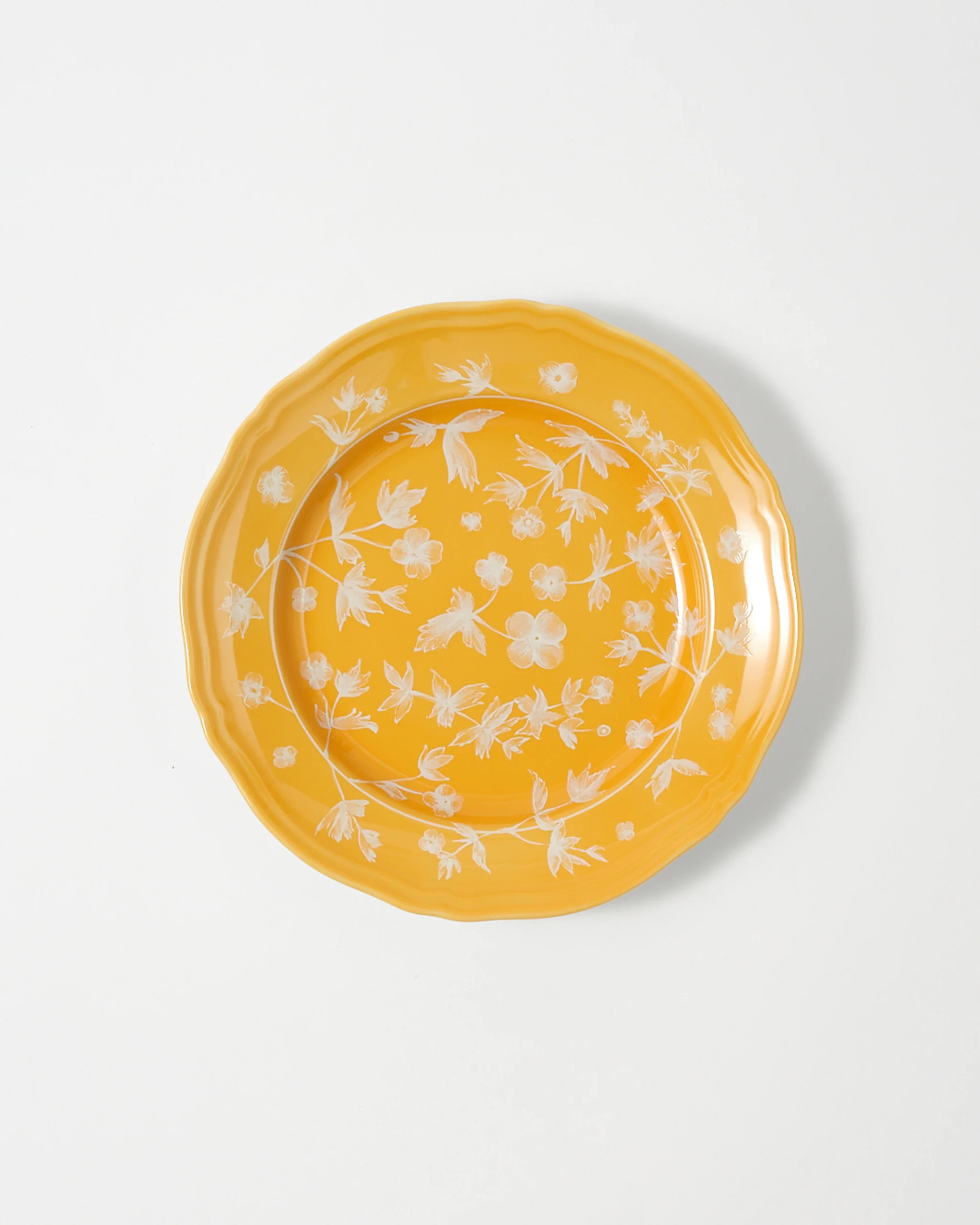 Ginori Floral Dessert Plate Yellow | Cabana Magazine