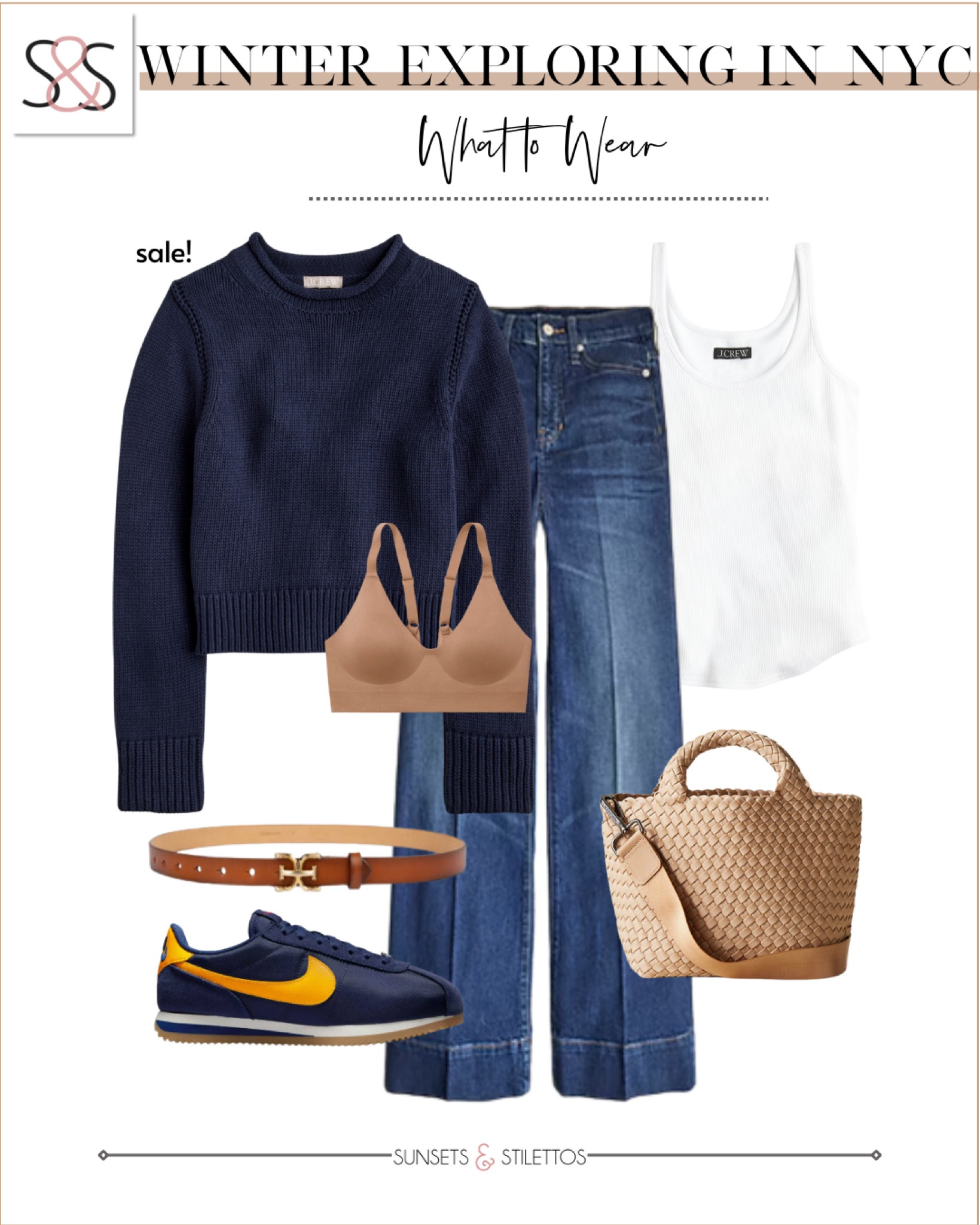 A long sleeve sweater with wide leg denim jeans is a polished look for your fall and winter events, especially for new years eve 

Sunsets and Stilettos, workwear, Nike sneakers 

#LTKStyleTip #LTKTravel #LTKOver40