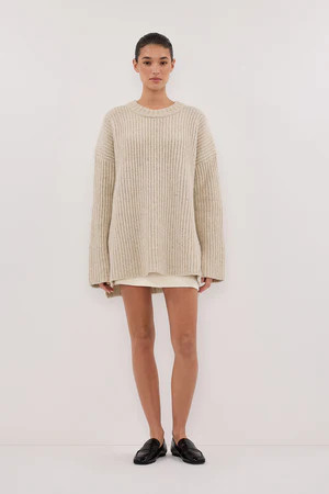 INDIA CREAM MARLE KNIT JUMPER | DISSH