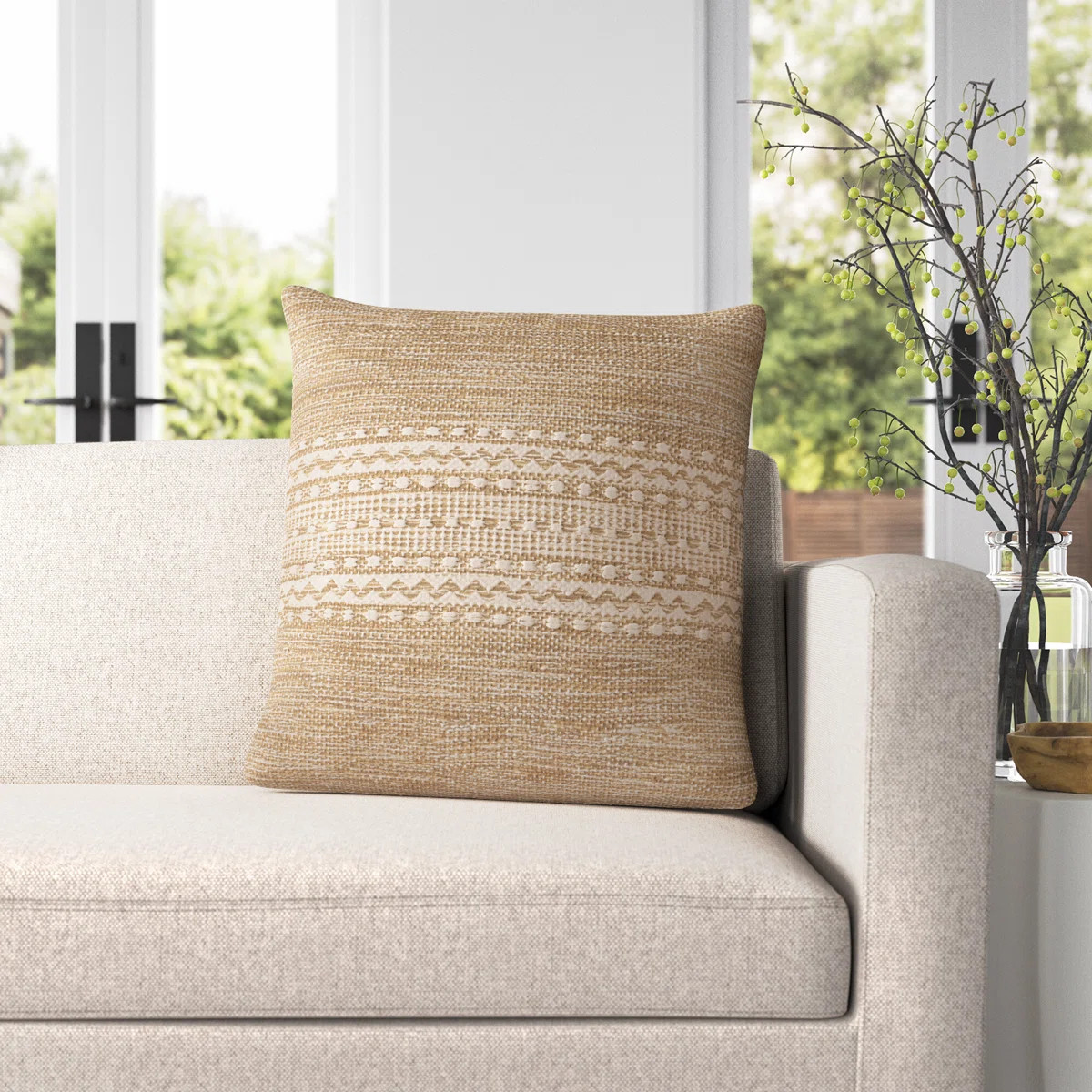 Julian 100% Cotton Throw Square Pillow | Wayfair North America