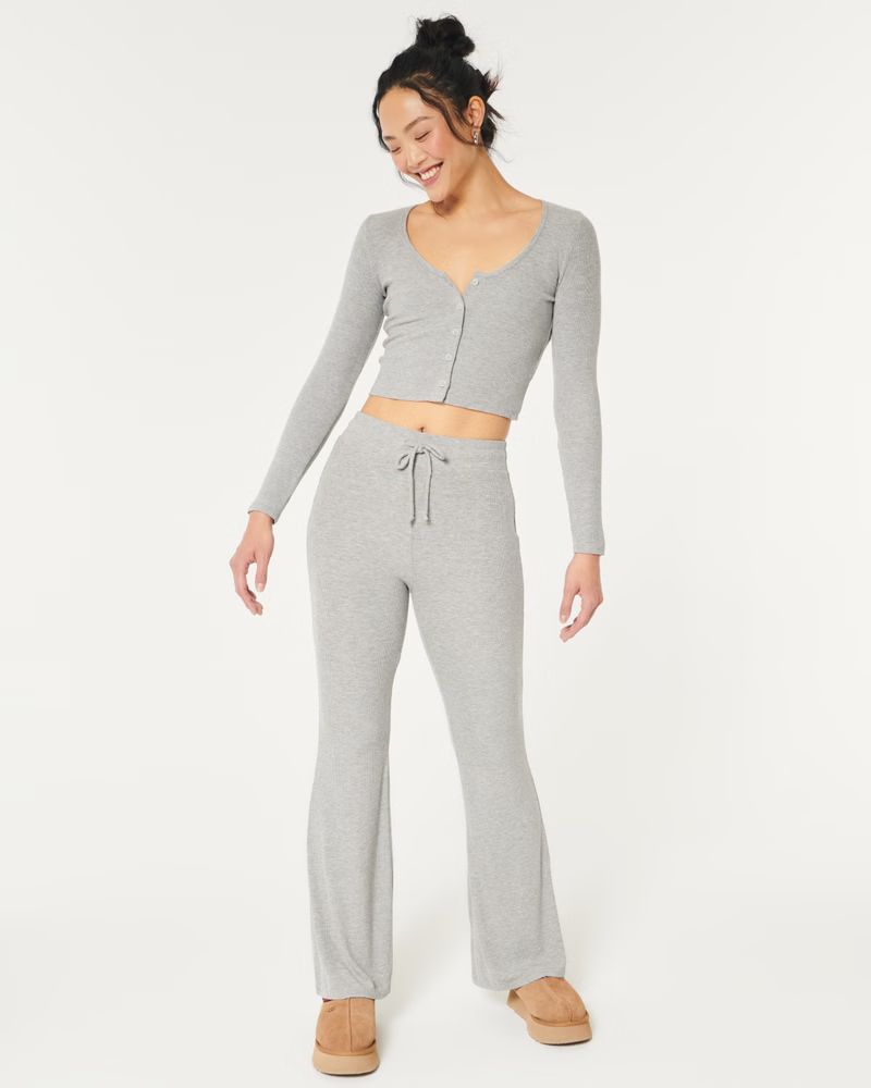 Gilly Hicks Jersey Rib Flare Pants | Hollister (US)