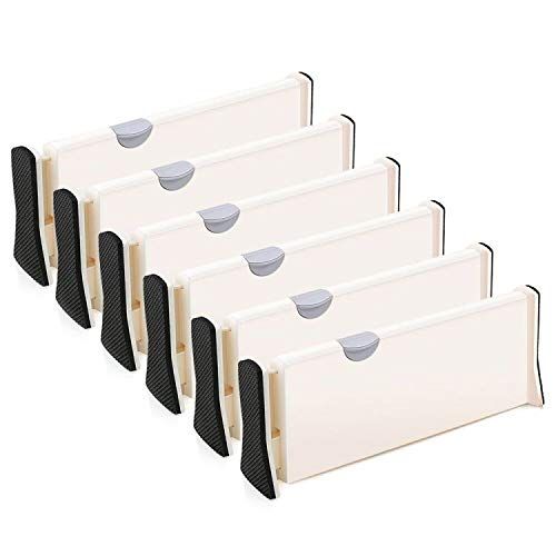 6-Pack Adjustable Drawer Dividers Organizer Separators - Good Grips Dresser Organizer - for Bedro... | Amazon (US)