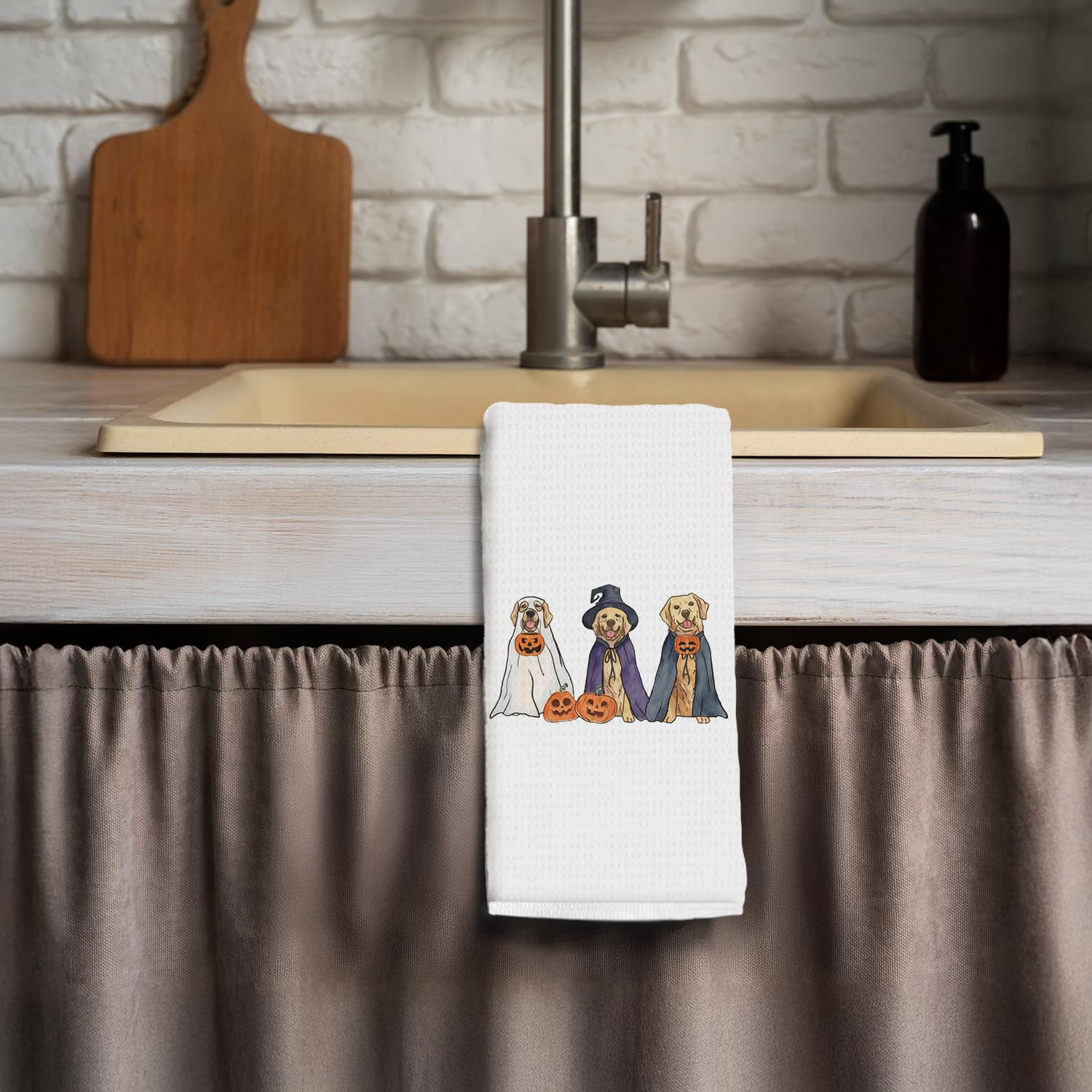 Halloween Ghost Golden Retriever Kitchen Towels, Gifts for Golden Retriever Lovers Dish Tea Towel... | Amazon (US)