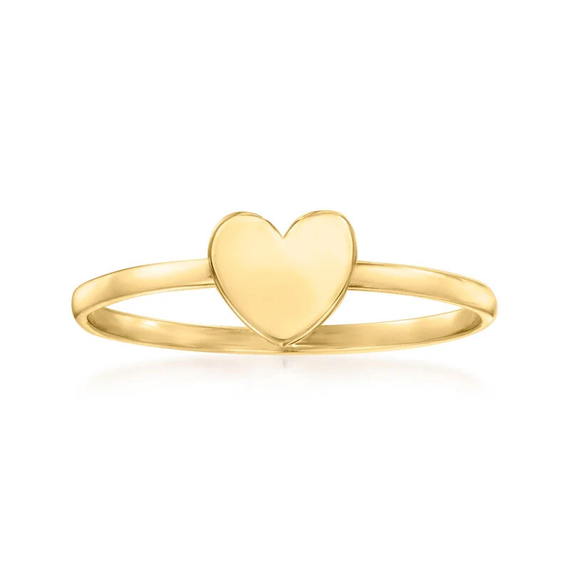 10kt Yellow Gold Heart Ring | Ross-Simons