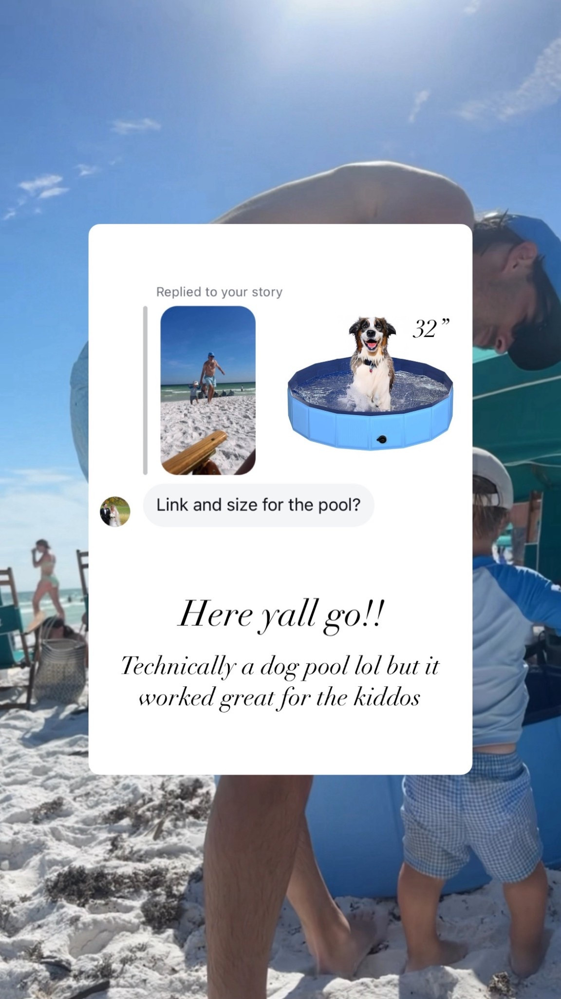 Foldable kids pools for the beach! We went with the 32” size 

#LTKKids #LTKFamily #LTKTravel