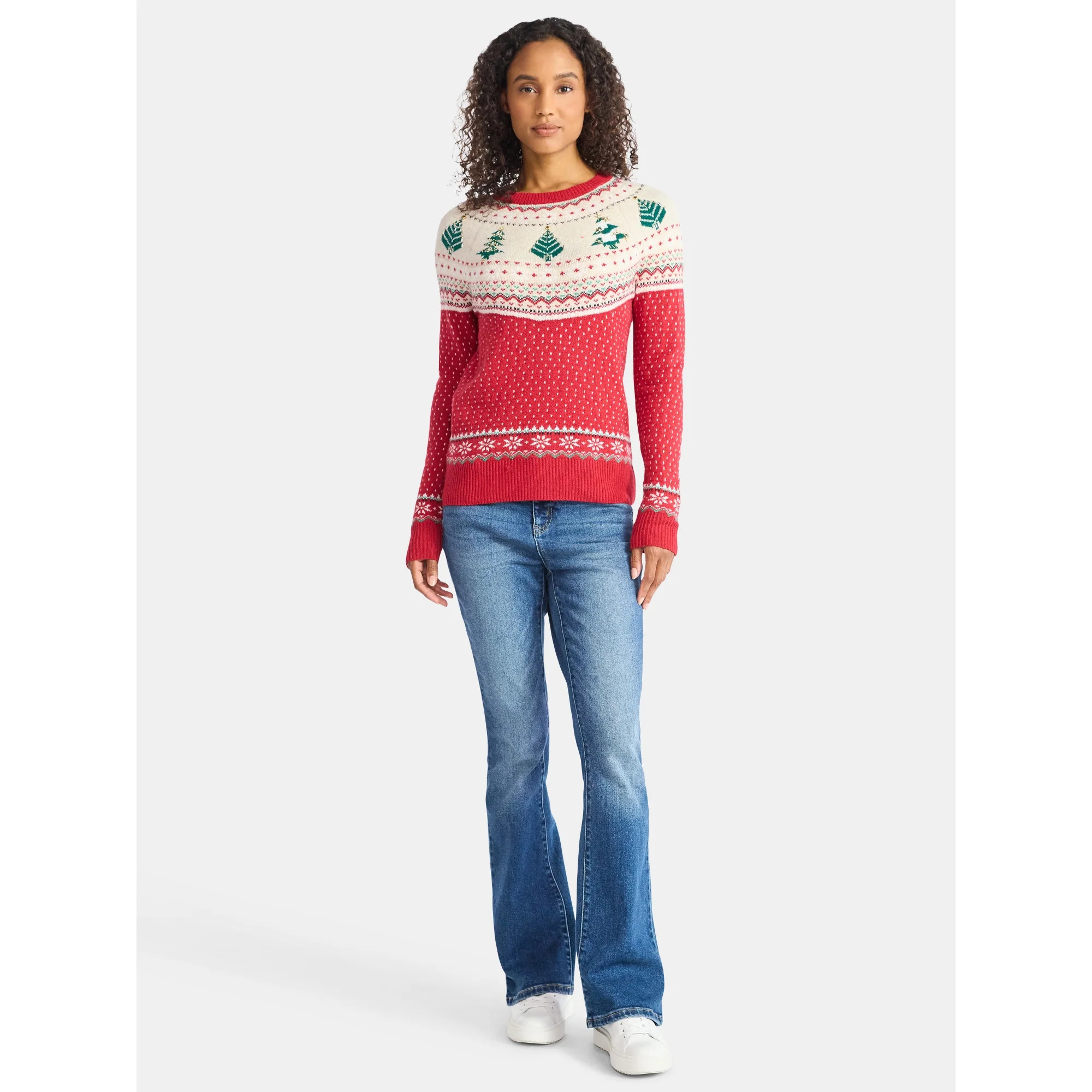 Holiday Time Women's & Women's Plus Pretty Christmas Sweater, Sizes XXS-4X | Walmart (US)
