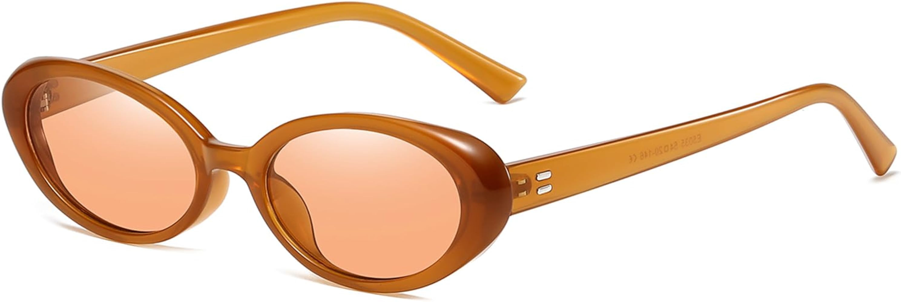 Retro Oval Sunglasses for Women Men Fashion Small Oval Sunglasses 90s Vintage Shades | Amazon (US)